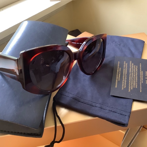 Rag & Bone 58mm Round Sunglasses Havana Brown - Picture 12 of 15